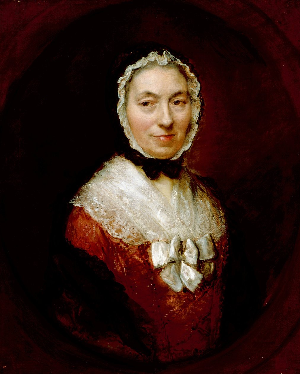 Lady In A Mob Cap (óleo sobre tela) de Thomas Gainsborough
