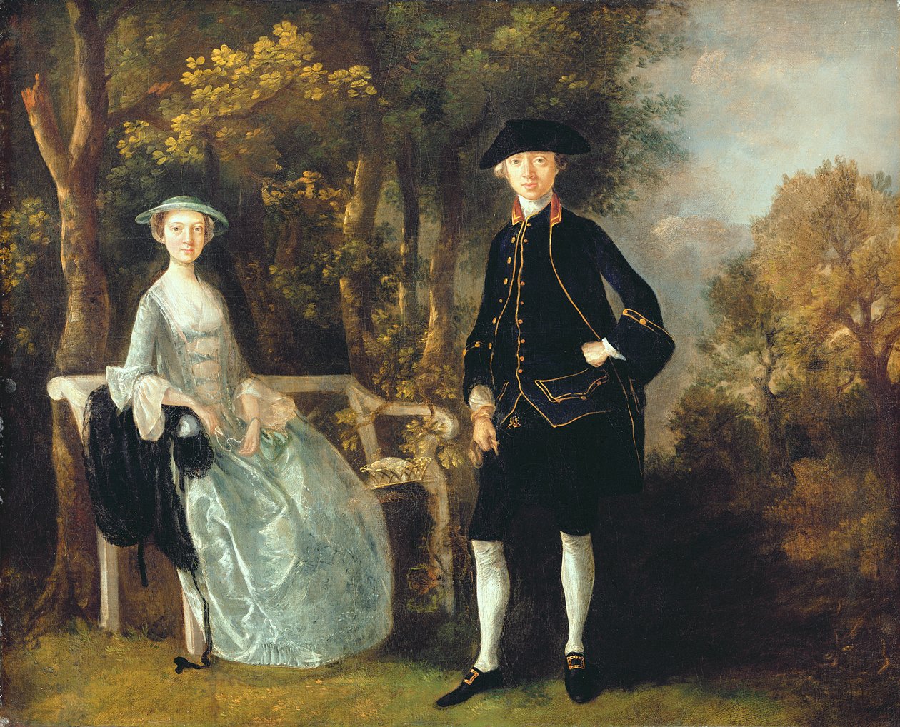 Lady Lloyd e seu filho, Richard Savage Lloyd, de Hintlesham Hall, Suffolk, c.1745-46 (óleo sobre tela) de Thomas Gainsborough