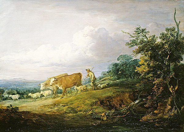 Paisagem (óleo sobre tela) de Thomas Gainsborough