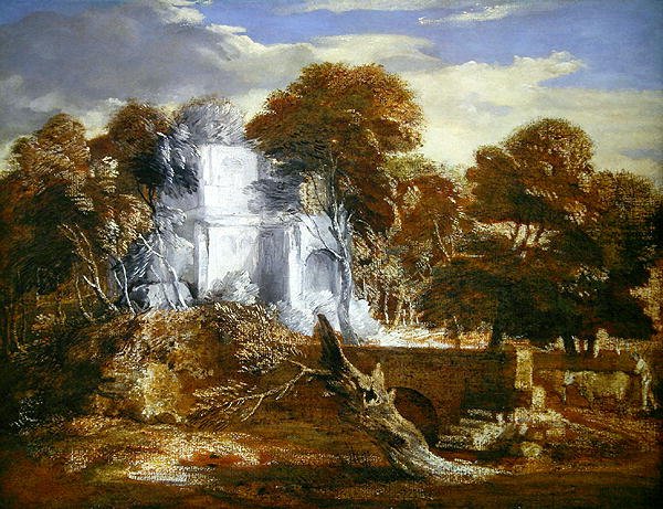 Paisagem com uma figura e Gado (óleo sobre tela) de Thomas Gainsborough