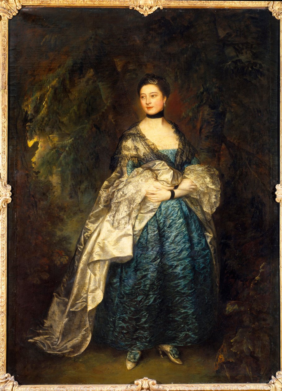 Retrato no pé de Lady Gertrude Alston (1732-1807) Pintura de Thomas Gainsborough (1727-1788) Sol do século XVIII. 2,28x1,66 m de Thomas Gainsborough
