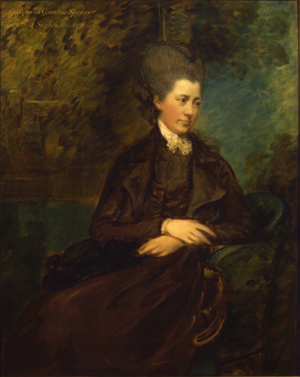 Retrato de Georgiana Poyntz, Condessa Spencer, c.1780-81 (óleo sobre tela) de Thomas Gainsborough