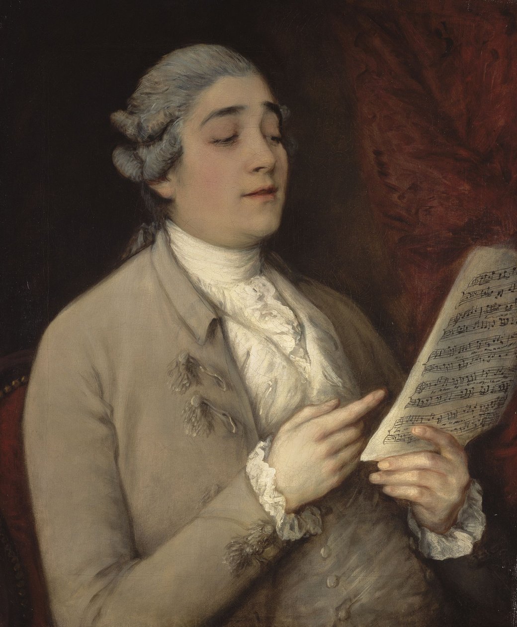 Retrato de Giusto Ferdinando Tenducci 1736-1790, conhecido como il Senesino, ca 1770. de Thomas Gainsborough