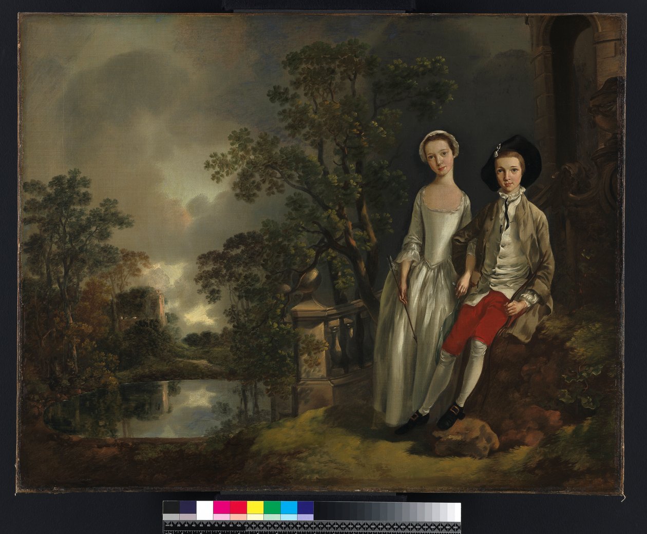 Retrato de Heneage Lloyd e sua irmã, Lucy, c.1750 de Thomas Gainsborough