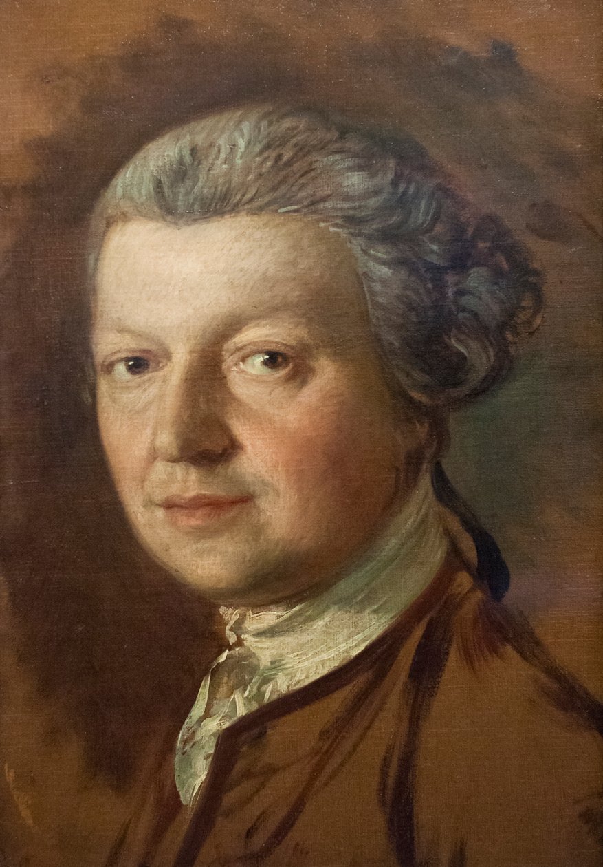 Retrato de Joshua Kirby (1716-1774), c.1754-56 (óleo sobre tela) de Thomas Gainsborough