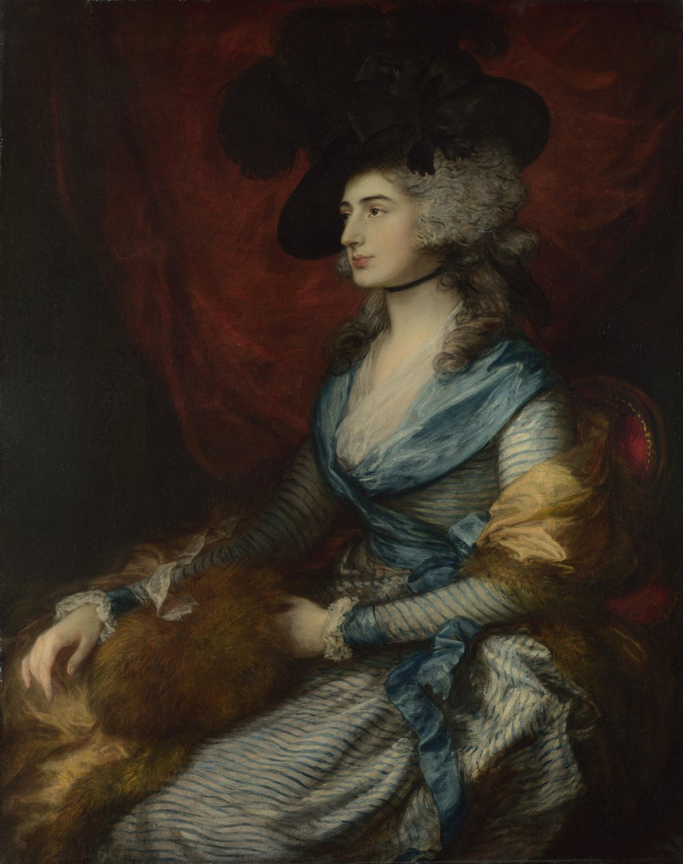 Retrato de Sarah Siddons, 1785 de Thomas Gainsborough