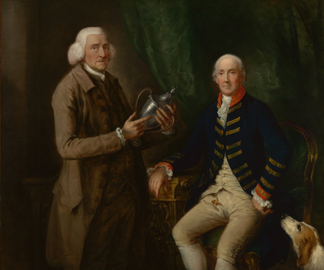 Retrato de William Anne Hollis, 4.º conde de Essex, a oferecer uma taça a Thomas Clutterbuck de Watford de Thomas Gainsborough
