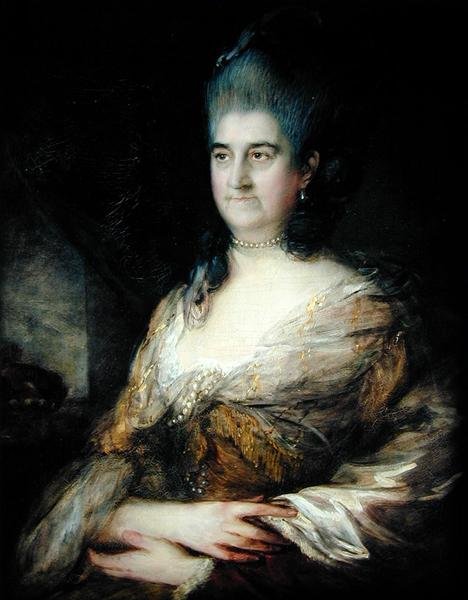 Retrato de uma Senhora, dita Elizabeth Chudleigh (1720-88) (óleo sobre painel) de Thomas Gainsborough