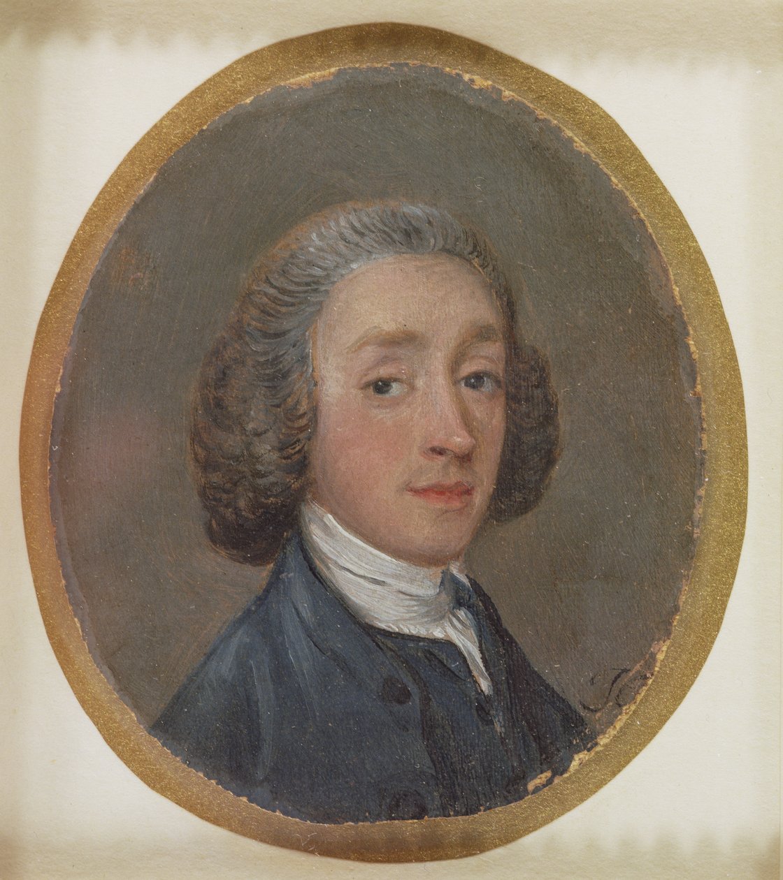 Retrato, de, um, homem jovem, com, cabelo em pó de Thomas Gainsborough