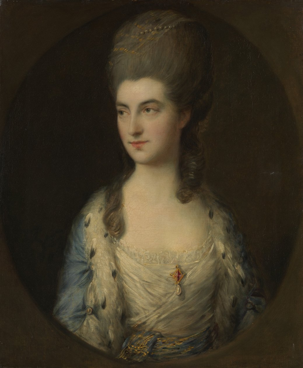 Retrato de uma jovem, chamada Miss Sparrow, década de 1770. de Thomas Gainsborough
