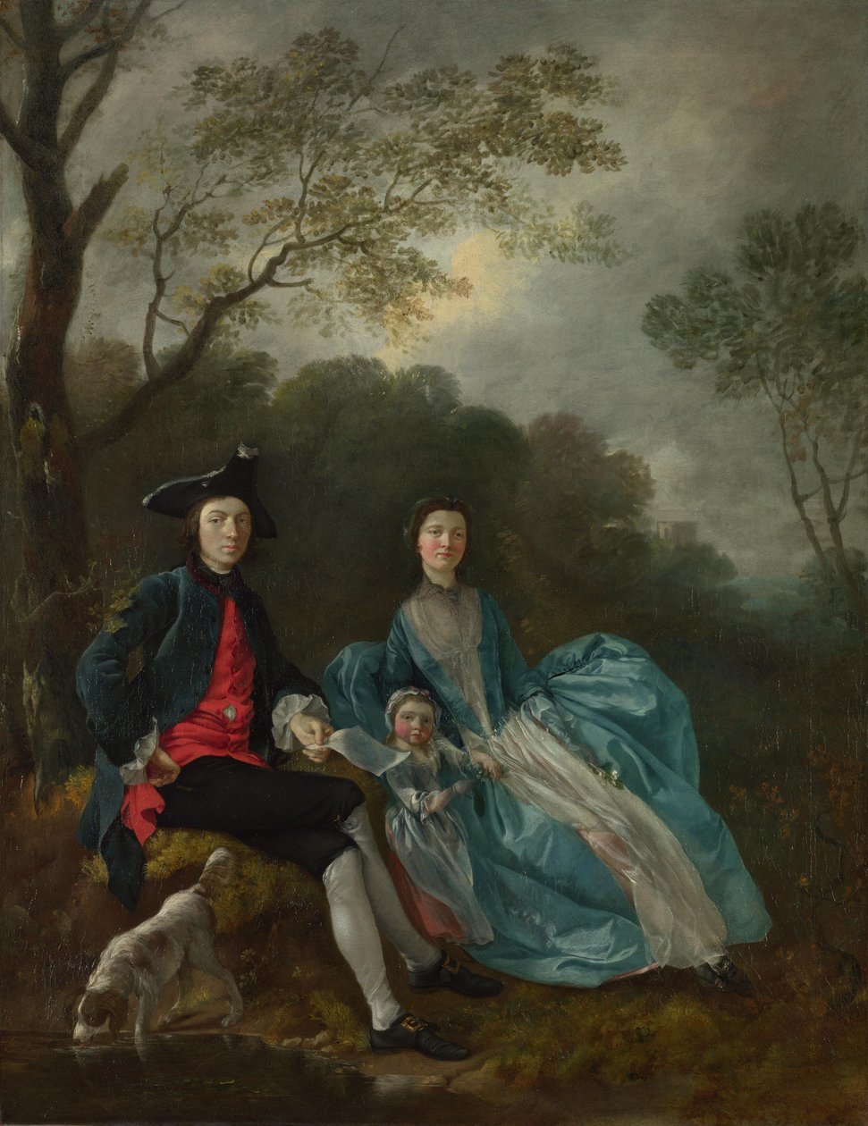 Retrato do artista com a mulher e a filha de Thomas Gainsborough