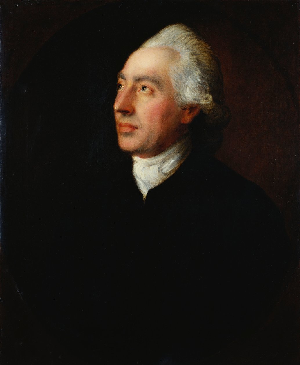 Retrato do Rev. Humphrey Gainsborough em um casaco preto e gravata branca de Thomas Gainsborough