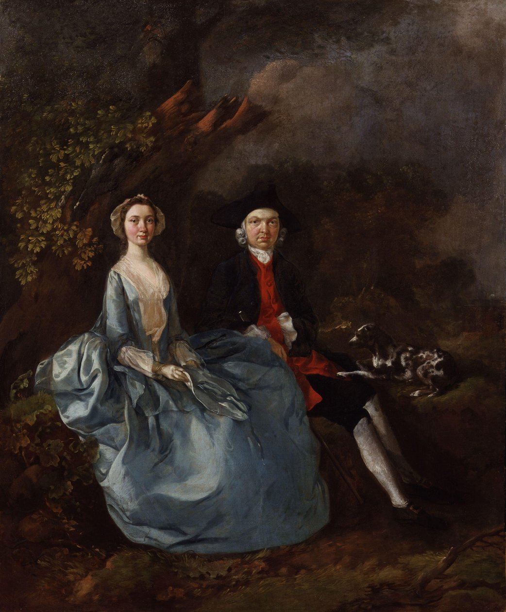 Sarah Kirby (nascida Bull); (John) Joshua Kirby de Thomas Gainsborough