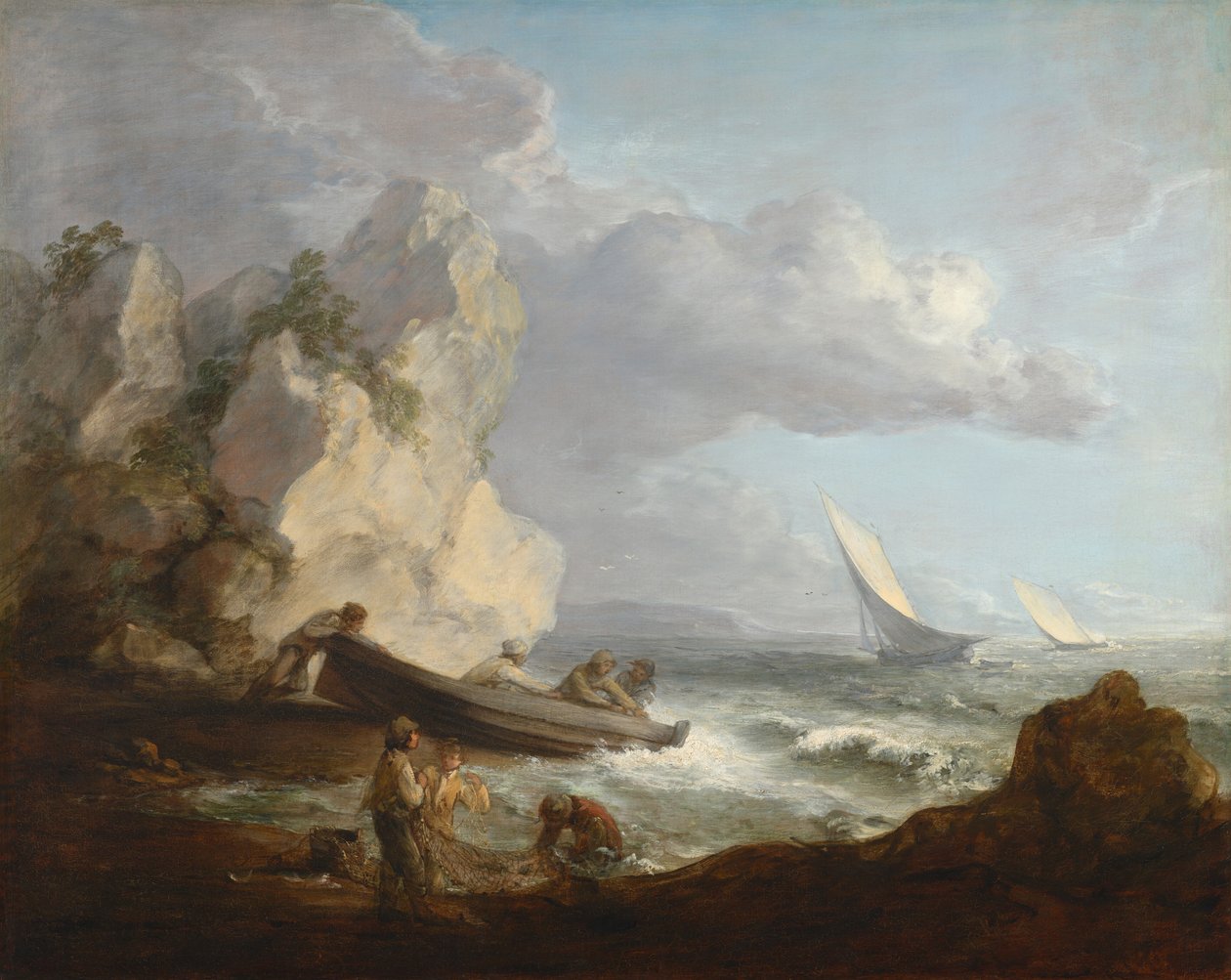 Litoral com pescadores de Thomas Gainsborough