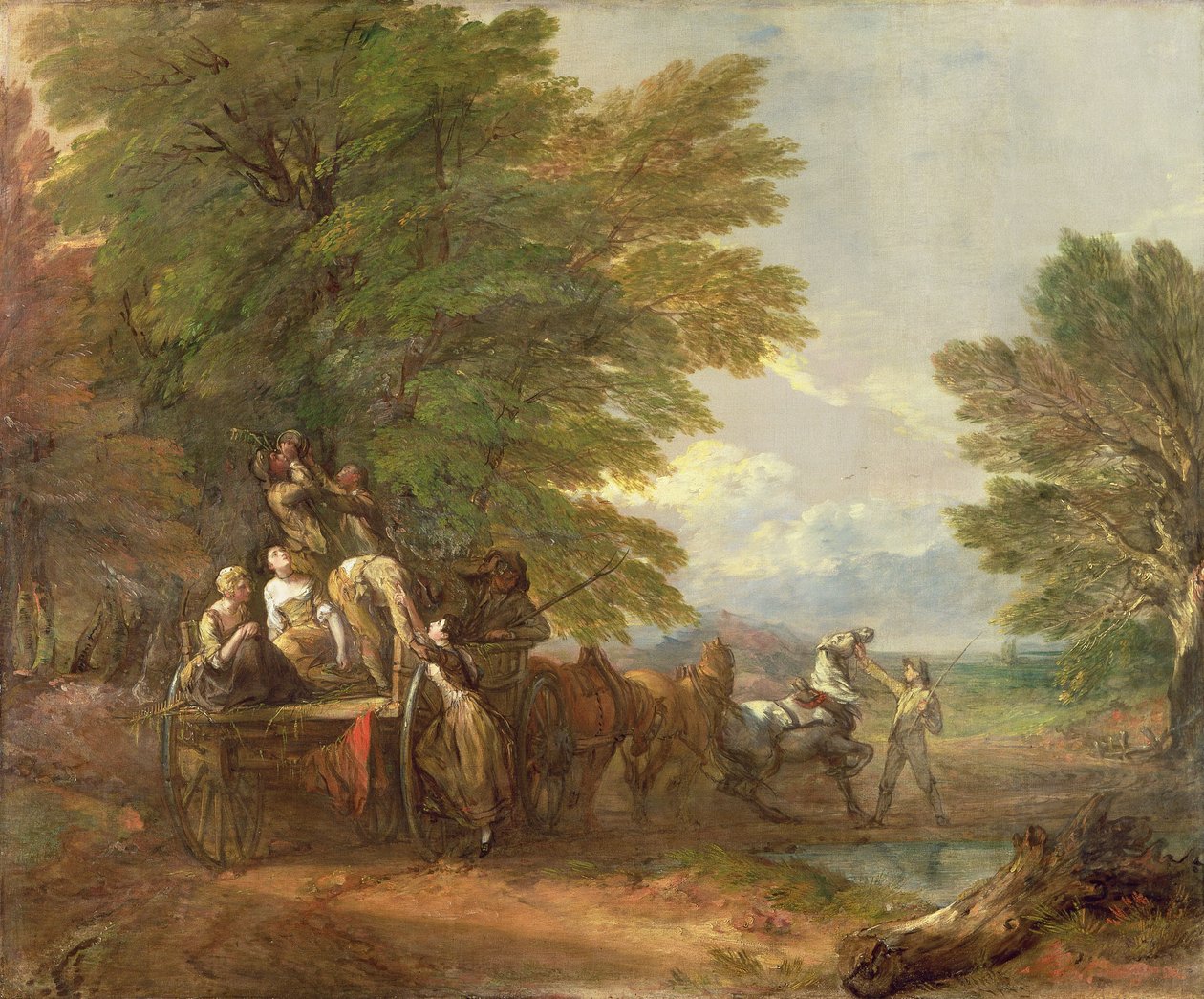 O vagão da colheita, c.1767 de Thomas Gainsborough