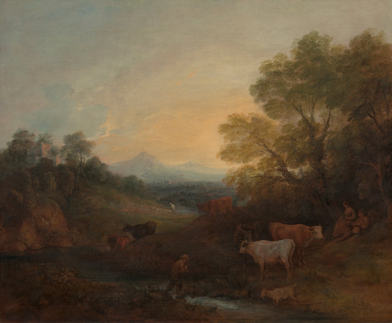 Paisagem com Gado de Thomas Gainsborough RA