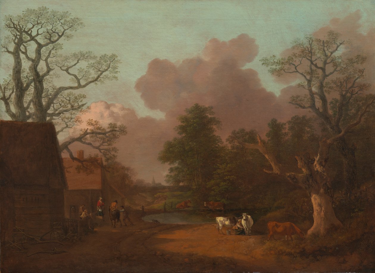 Paisagem com a Milkmaid de Thomas Gainsborough RA