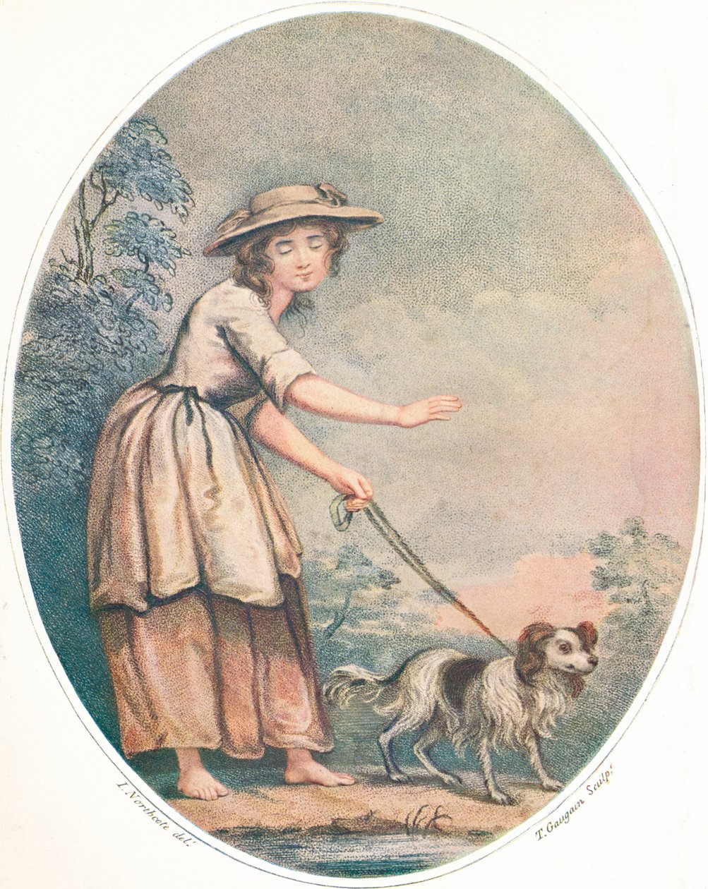 Uma menina cega de Roma, século x18 de Thomas Gaugain