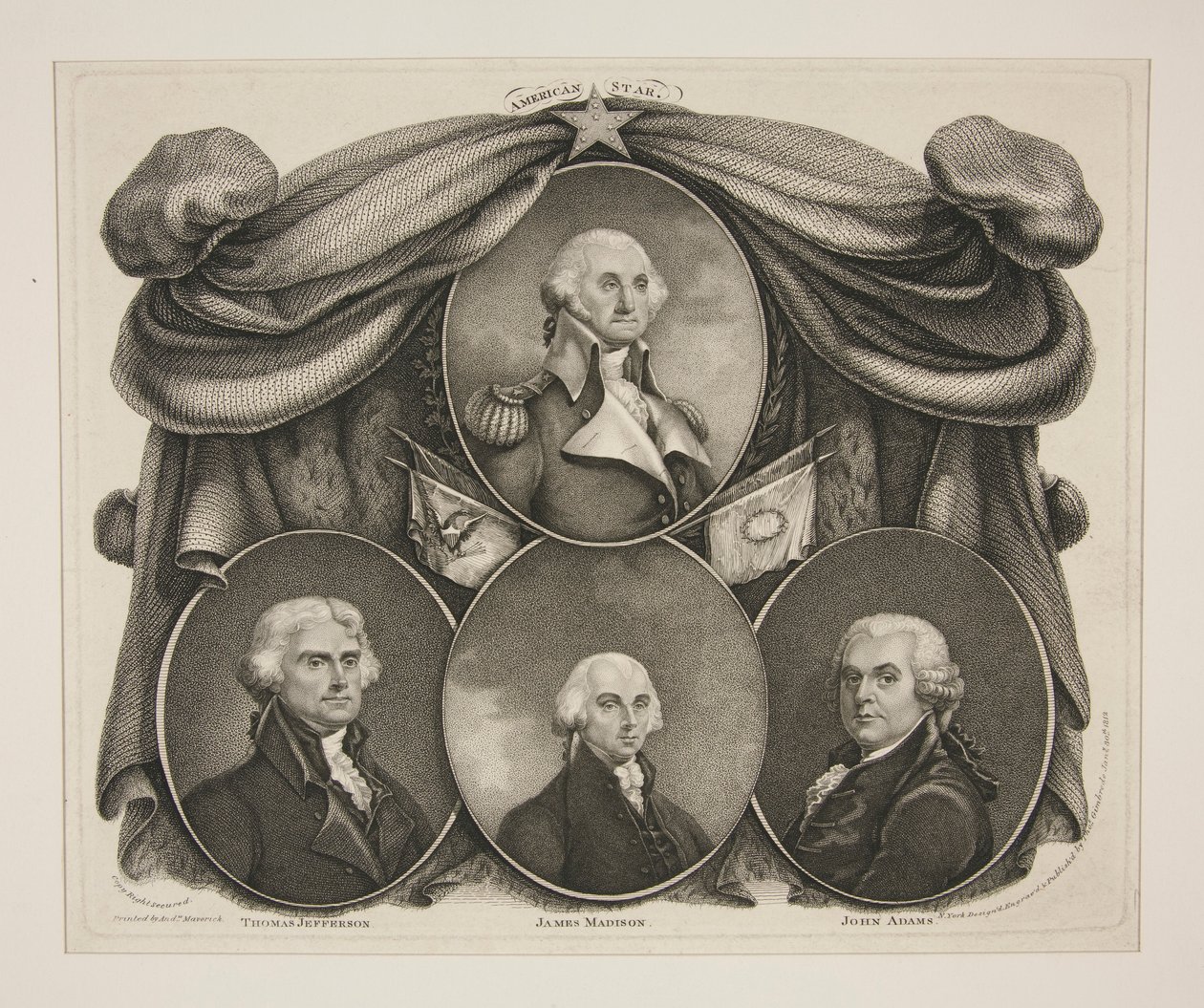 (Washington) Thomas Jefferson. - James Madison. - John Adams de Thomas Gimbrede