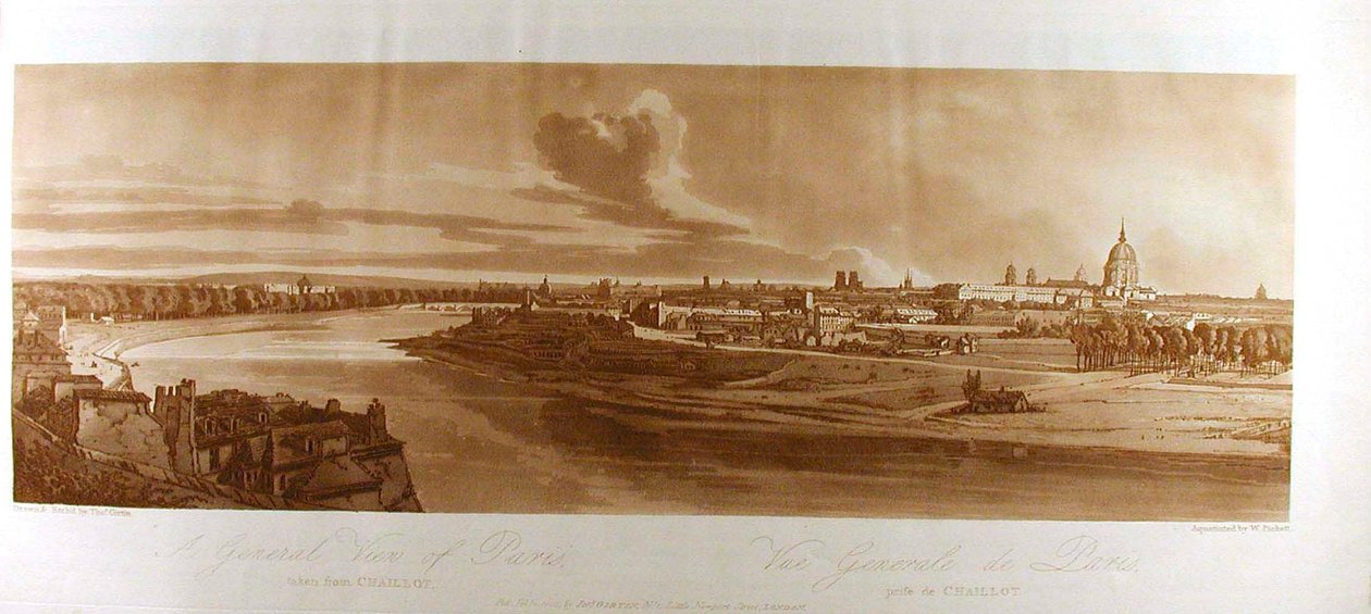 Ein Gesamtblick auf Paris von Chaillot aus de Thomas Girtin