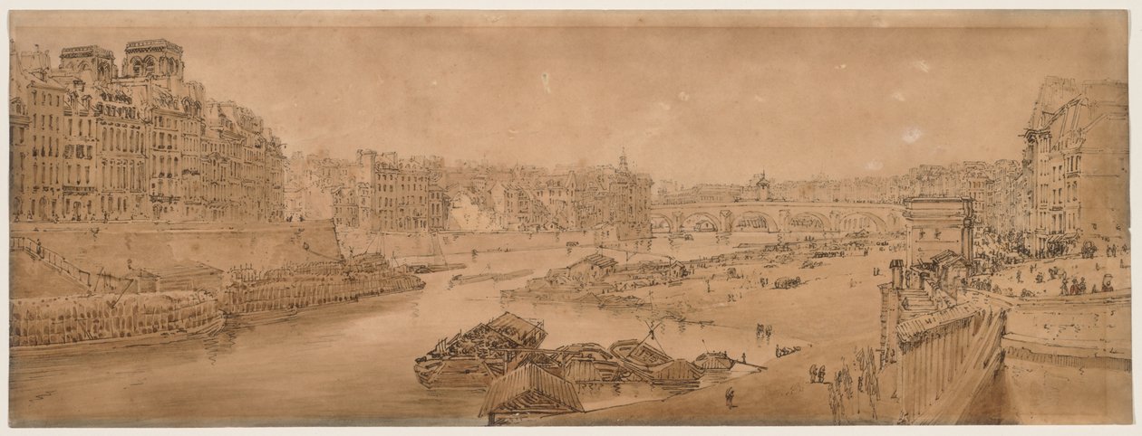 Uma seleção de vinte das vistas mais pitorescas de Paris…, 1802. de Thomas Girtin