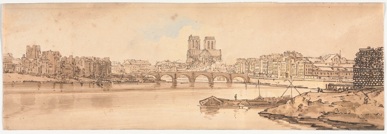 Uma seleção das vinte das vistas mais pitorescas de Paris, 1802. de Thomas Girtin