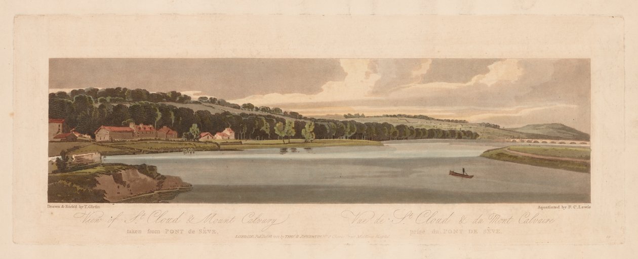 Uma seleção das 20 vistas mais pitorescas de Paris: vista sobre St. Cloud e Monte Calvário ... 18 de Thomas Girtin