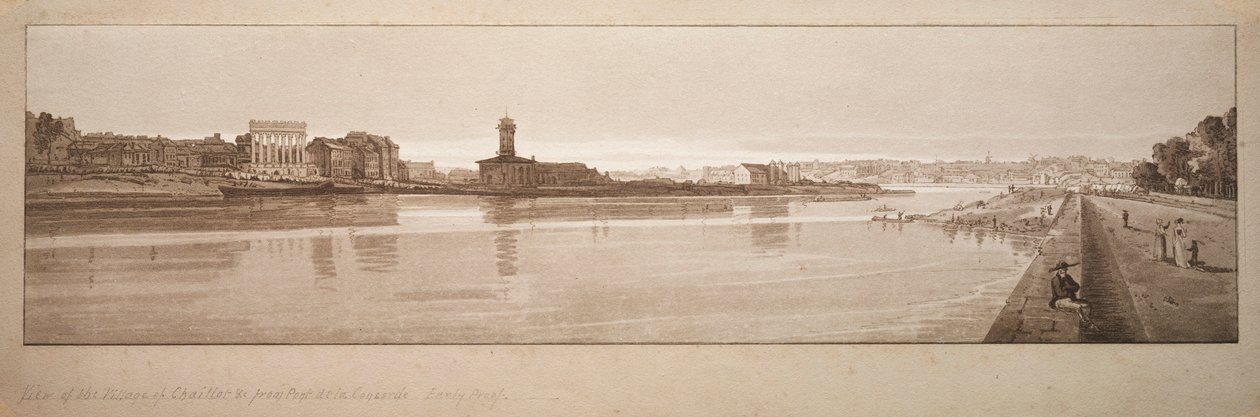 Uma seleção das vinte vistas mais pitorescas de Paris: vista da vila de Chaillot ..., 18 de Thomas Girtin