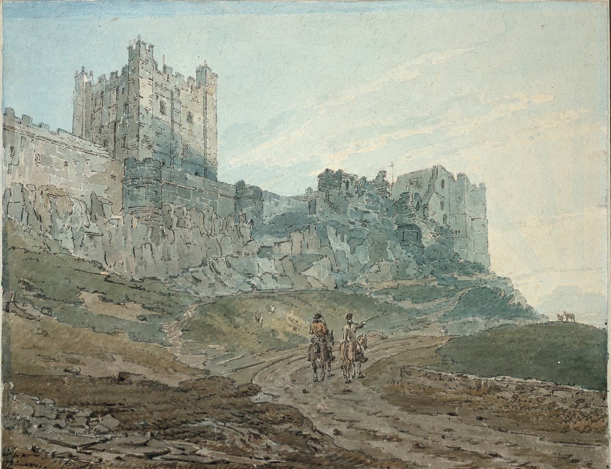 Castelo de Bamburgh Bamborough, Northumberland, 1792-1794 de Thomas Girtin