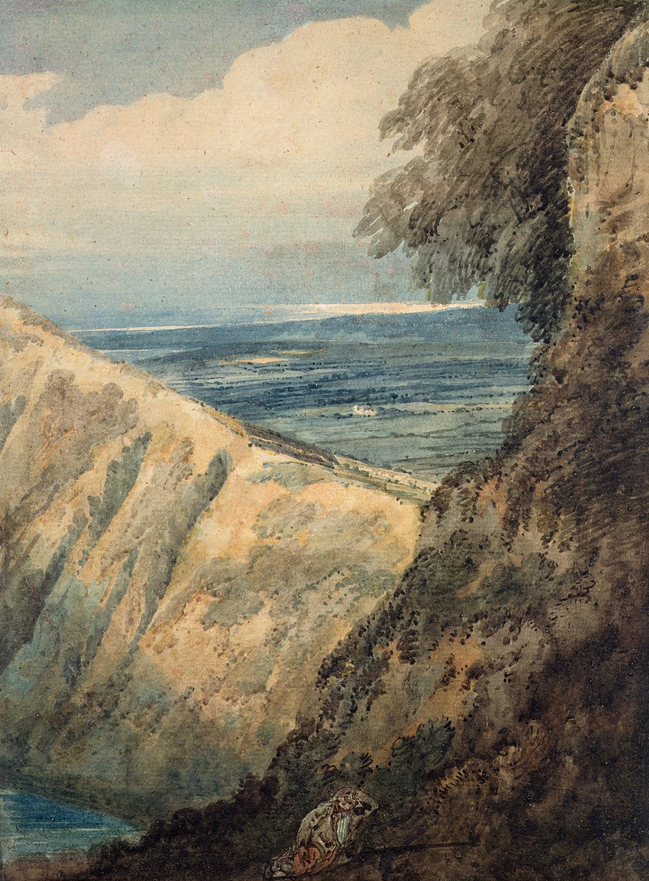 Costa de Dorset, perto de Lulworth Cove de Thomas Girtin