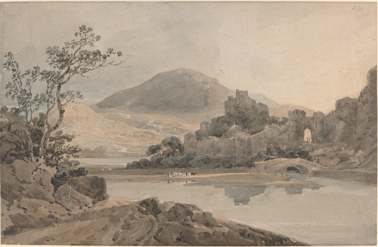 Castelo de Conwy, norte de Gales de Thomas Girtin