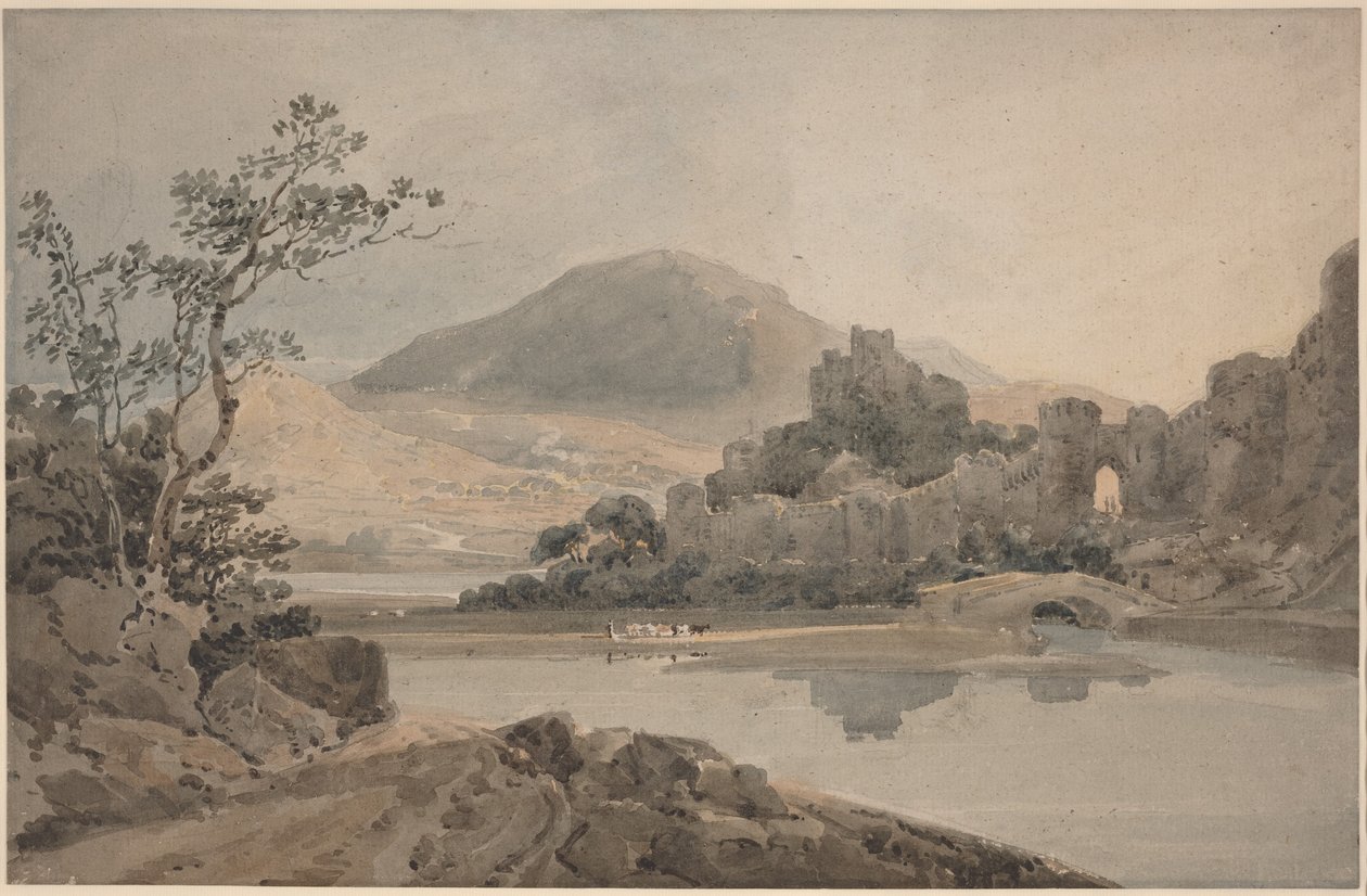 Castelo de Conwy, País de Gales do Norte de Thomas Girtin