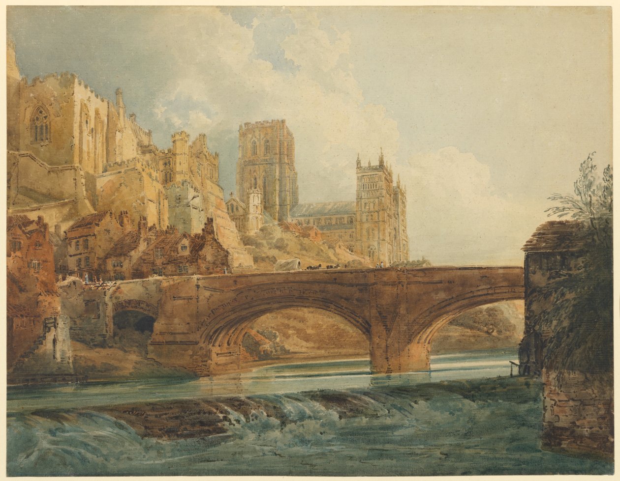 Catedral e Castelo de Durham de Thomas Girtin