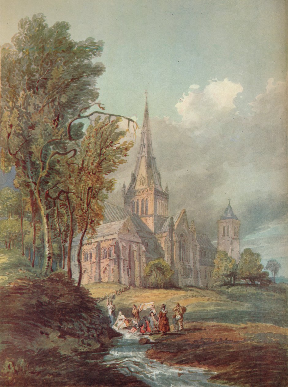 Catedral de Glasgow, século x18 de Thomas Girtin