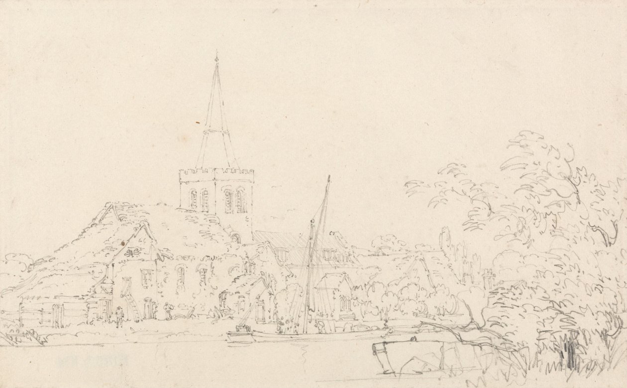 Igreja de Great Marlow, Buckinghamshire de Thomas Girtin
