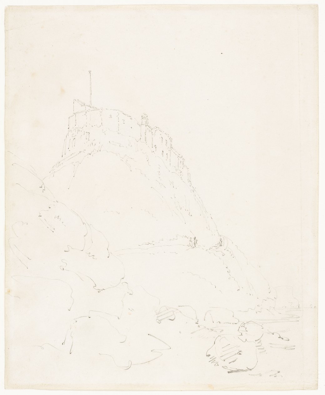 Castelo de Holy Island, Durham de Thomas Girtin