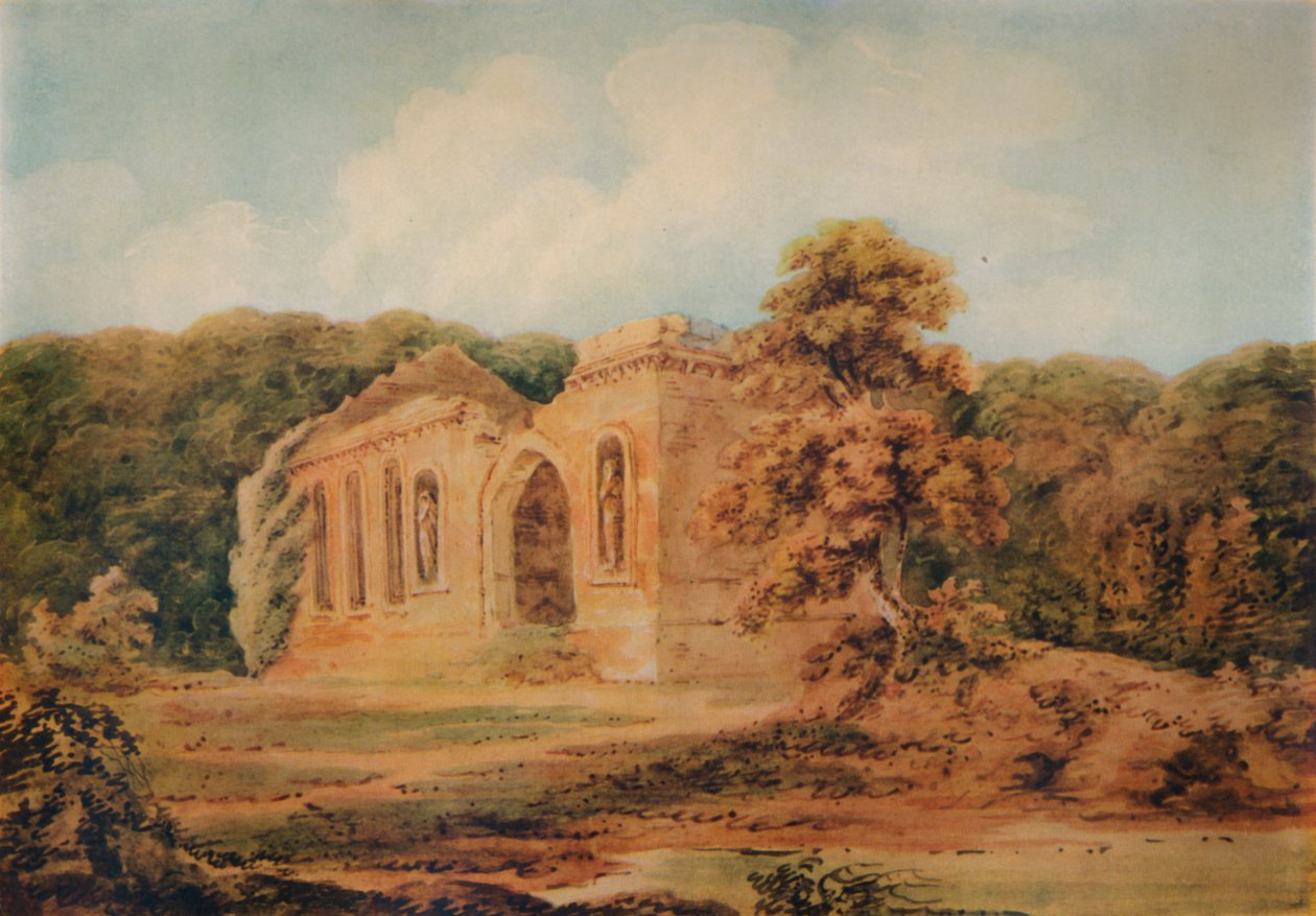 Paisagem com ruínas, século XVIII, 1935 de Thomas Girtin