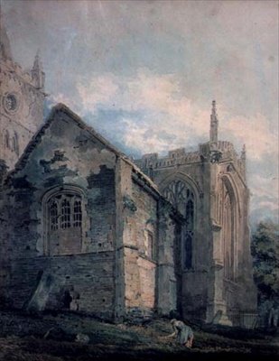 A Casa do Ancestral Charnel, Igreja da Santíssima Trindade, Stratford-upon-Avon de Thomas Girtin
