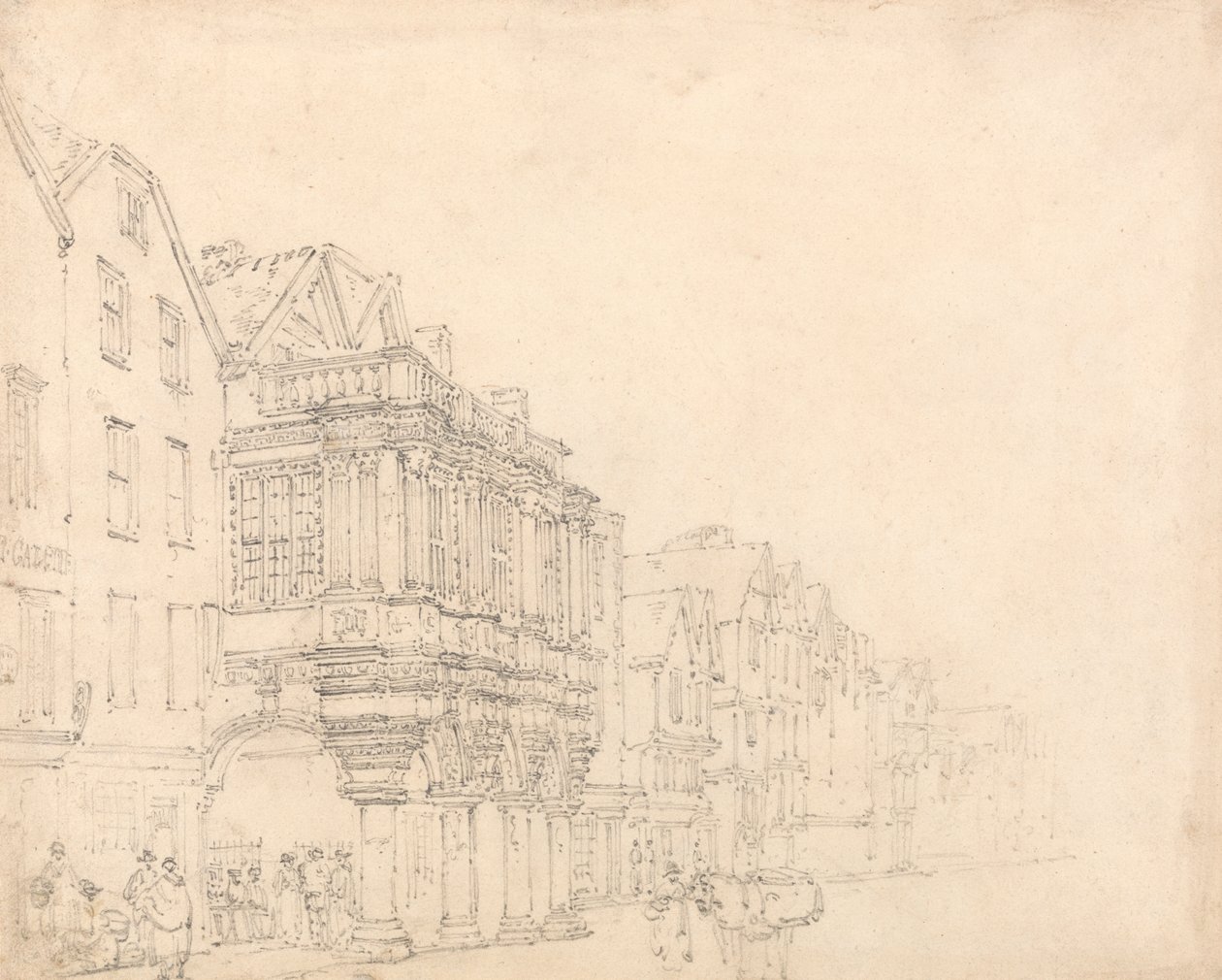 O Guildhall, Exeter de Thomas Girtin