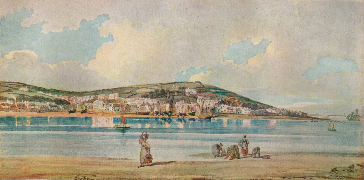 Vista de Appledore, North Devon, de Instow Sands, 1798, 1919 de Thomas Girtin