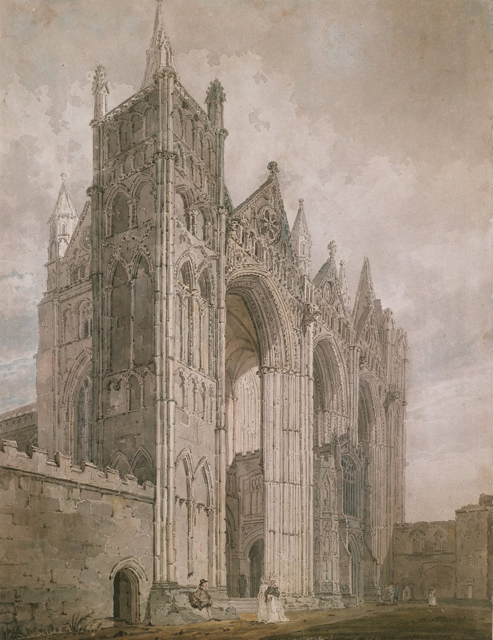 Frente Oeste da Catedral de Peterborough de Thomas Girtin