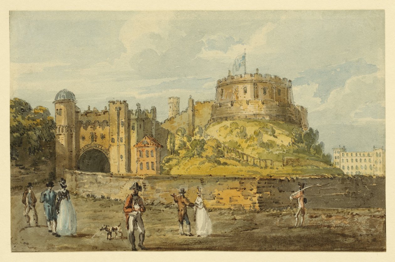 Castelo de Windsor, c.1792 (aguarela e tinta sobre papel) de Thomas Girtin