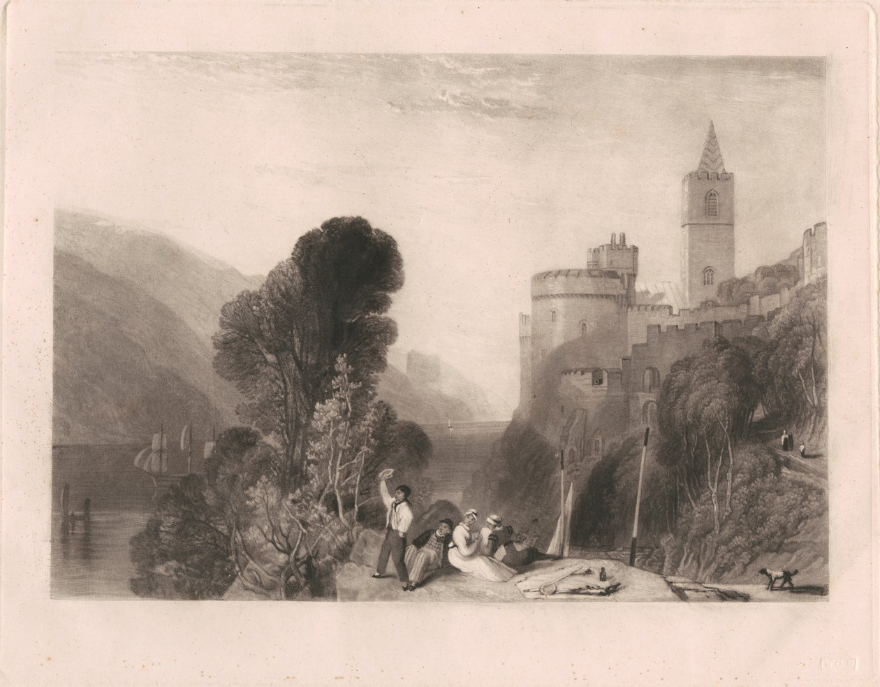 Castelo de Dartmouth, no Rio Dardo de Thomas Goff Lupton