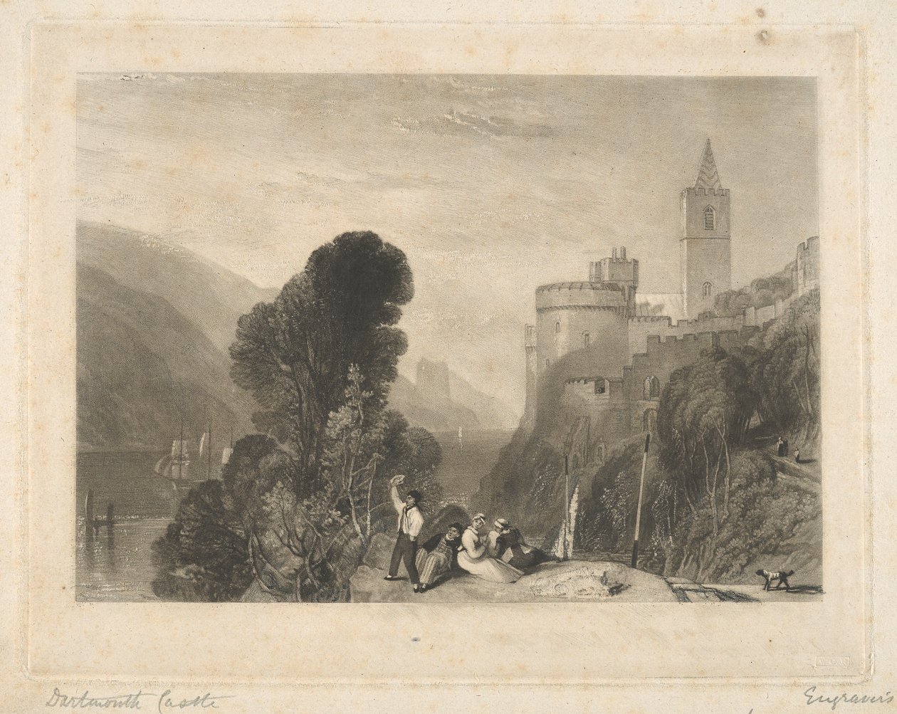 Castelo de Dartmouth, no Rio Dardo de Thomas Goff Lupton