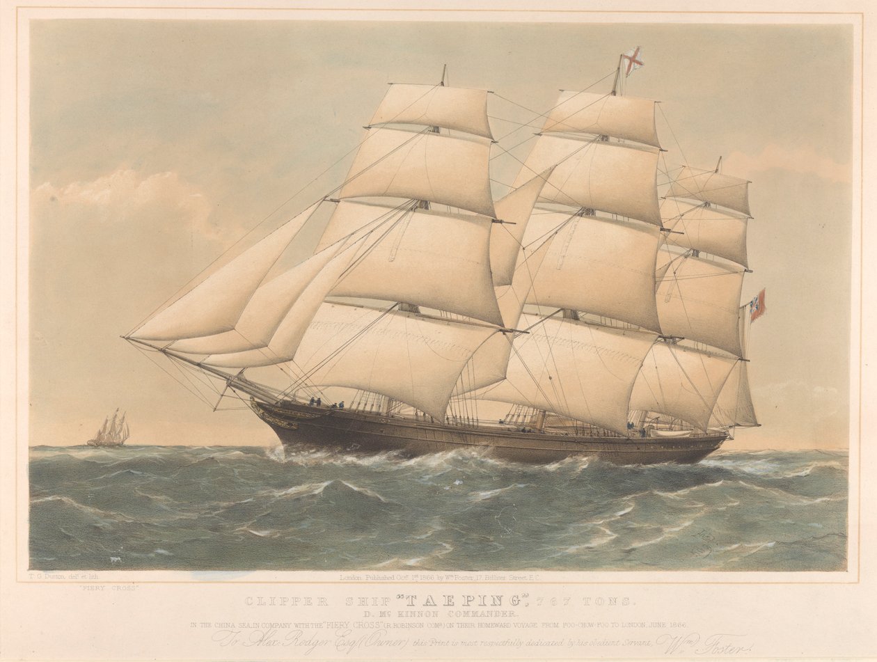 Navio Clipper Taeping, 767 toneladas de Thomas Goldsworth Dutton