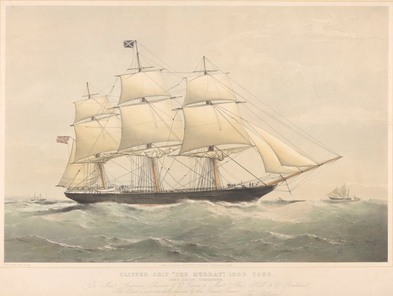 Navio Clipper "Murray" (1861) de Thomas Goldsworth Dutton