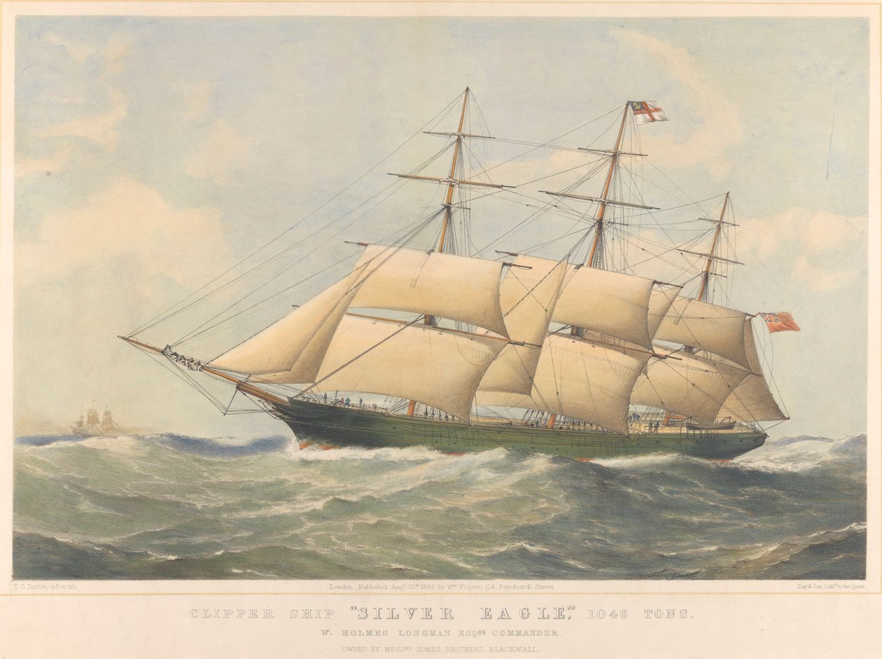 Navio clipper "Silver Eagle" (1861) de Thomas Goldsworth Dutton