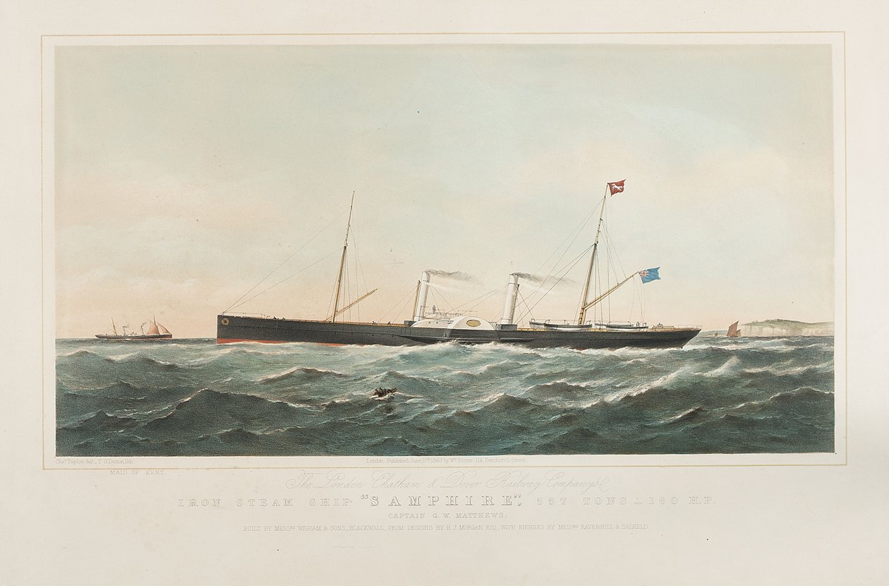 Os navios SS "Samphire" e "Maid of Kent de Thomas Goldsworth Dutton