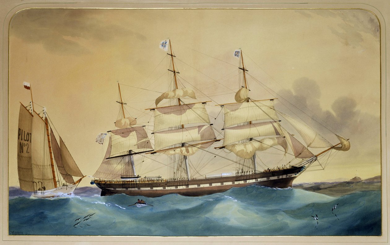 O veleiro clipper "Walmer Castle de Thomas Goldsworth Dutton