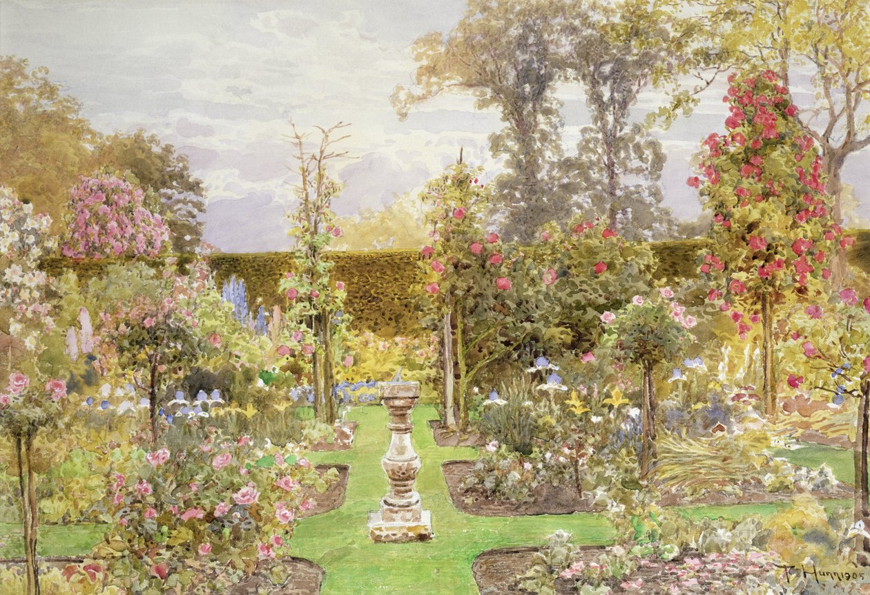 O discagem de sol no jardim de rosas de Thomas H. Hunn